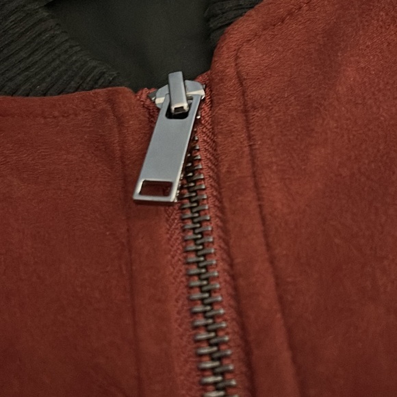 Mens Rust Color Suede Like Coat Zara - Picture 5 of 6